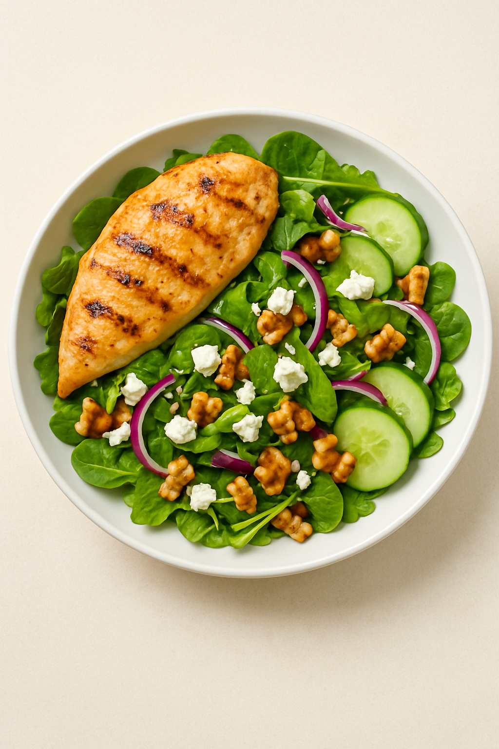 Centralized image of a fresh meal